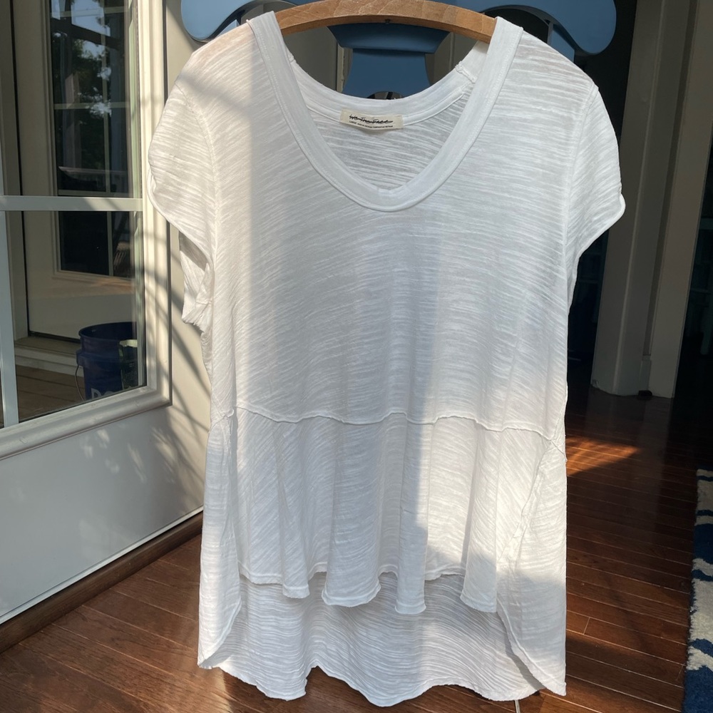 White Oversized Free People Top